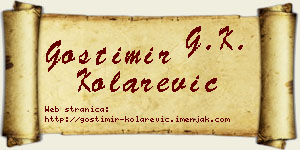 Gostimir Kolarević vizit kartica
